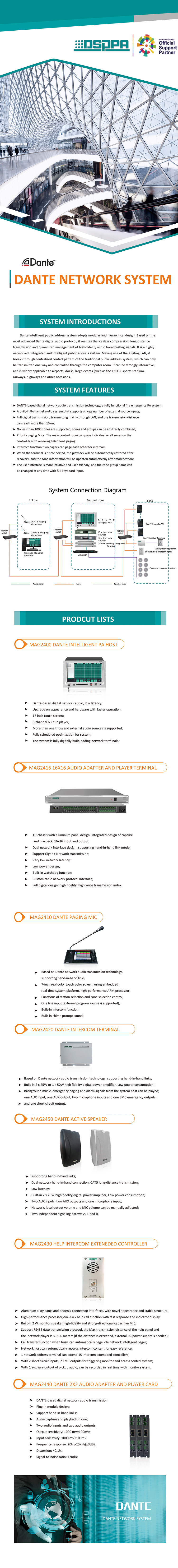 MAG2400 Dante Intelligent PA Center