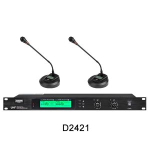 D2402 D2421 D2422 D2423 D2424 Two Channels UHF Wireless Conference Microphone S...